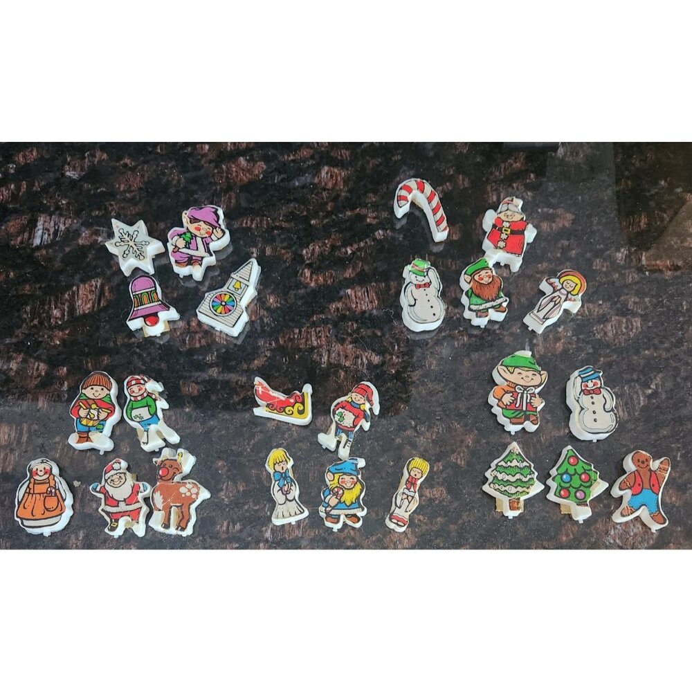 Vintage Larry Warren Felt Santas Calendar Christmas Advent w 24 Plastic Pieces - Picture 6 of 10